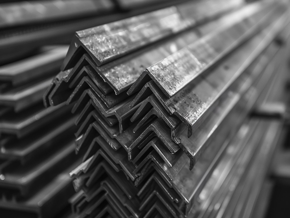 Stacked steel angle sections