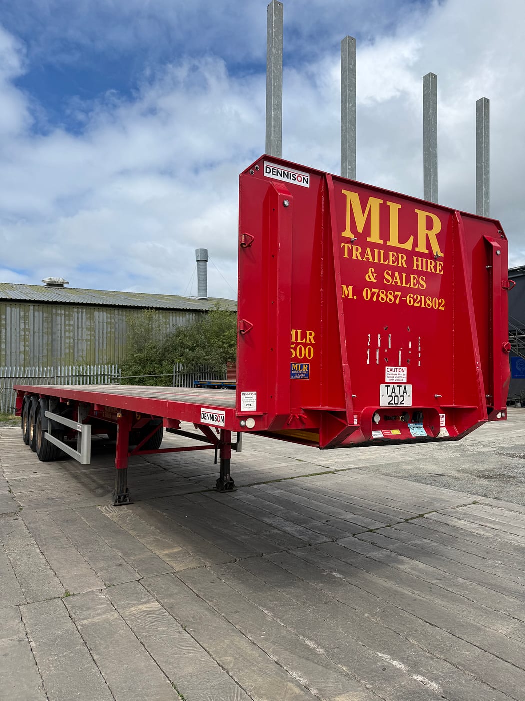 MLR Trailers branded flatbed trailer for hire