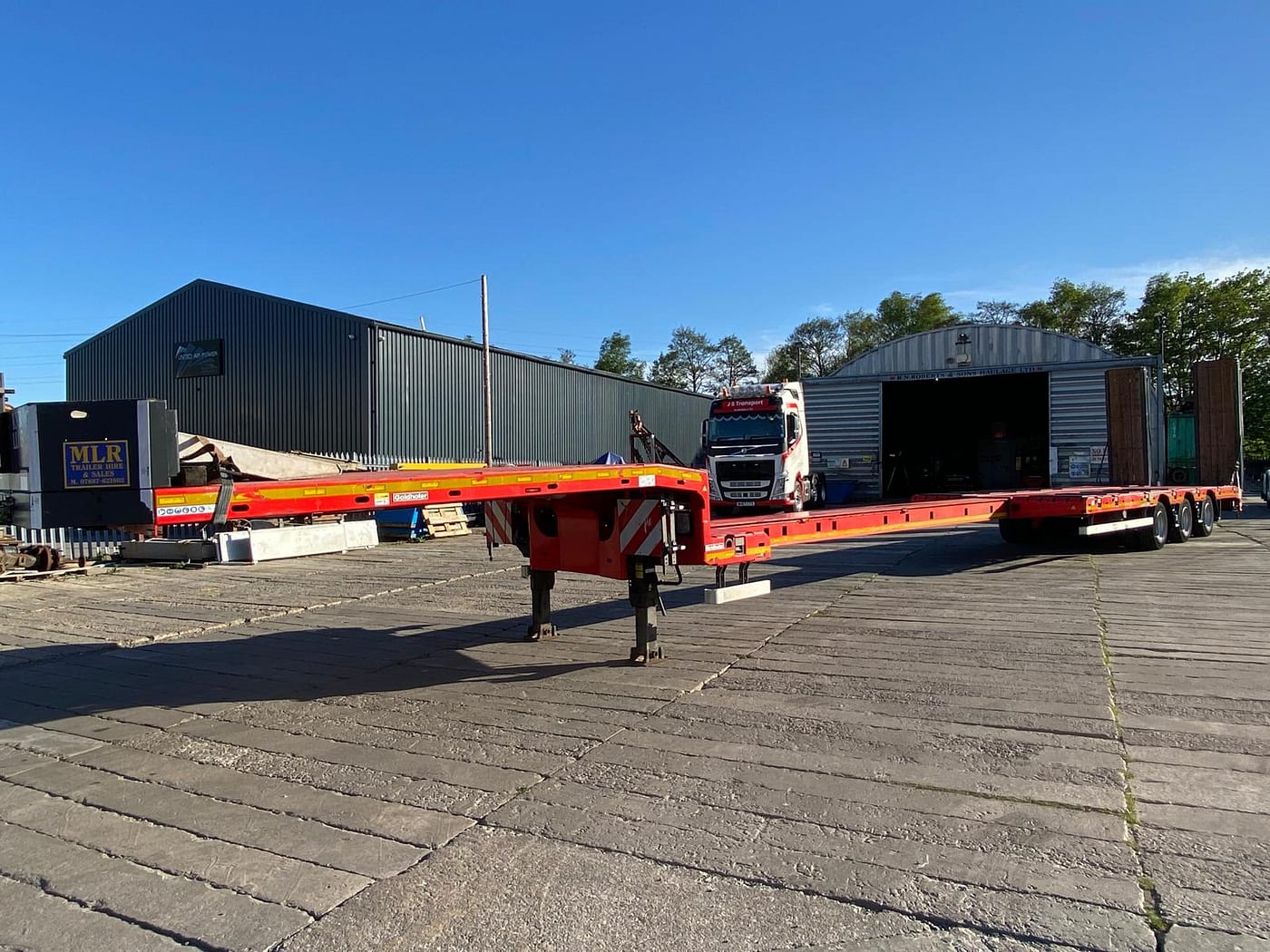 RN Roberts Goldhofer low loader at the depot